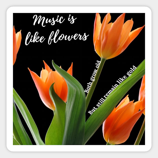 Music is Like Flowers Magnet by infinitemusicstudios